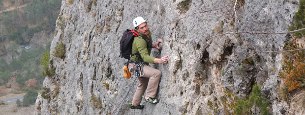 Escalade dans les gorges du haut Chassezac en Lozère